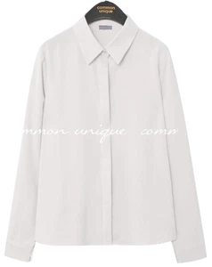 로미에 소프트 히든 버튼 블라우스 (봄/간절기/셔츠/핀턱소매/클래식/하객룩/오피스룩/졸업식/데이트룩)